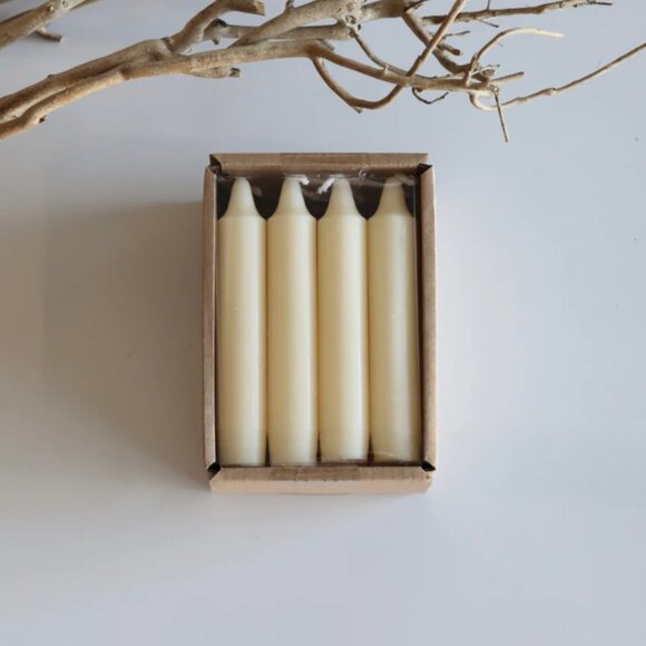 Unscented Short Taper Candles - Picture 2 of 2